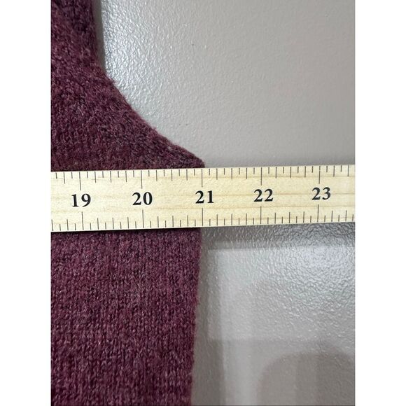 NWOT Kühl Sonata Pointelle Merino Wool Blend Knitted Maroon Sweater Women's L - Picture 7 of 11